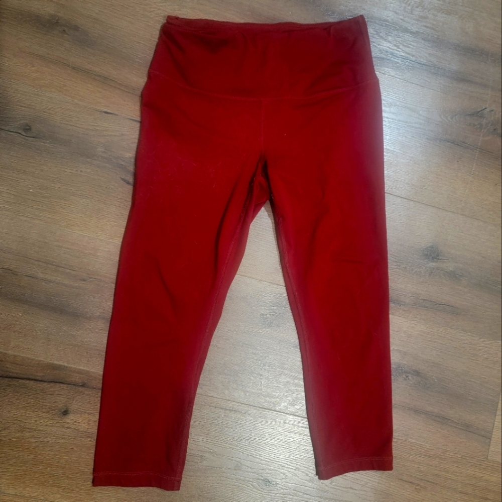 Red leggings